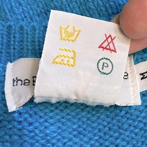 Vintage The Bay Turquoise Virgin Wool Knit Short Sleeve Button Front Cardigan M - Picture 5 of 11